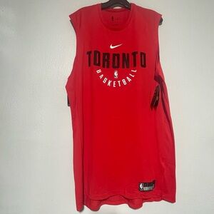 Toronto Raptors Nike Authentic Engineered Shooting Sleeveless Shirt Mens Sz XLT